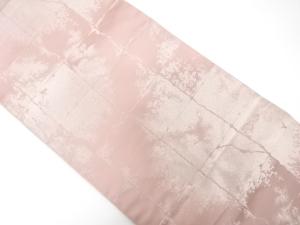 アンティーク　変わり格子模様織り出しリバーシブル全通袋帯（材料）